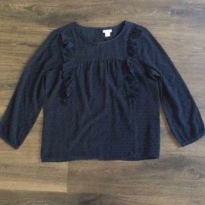 J. Crew Women’s Blouse Navy Blue Sz 4